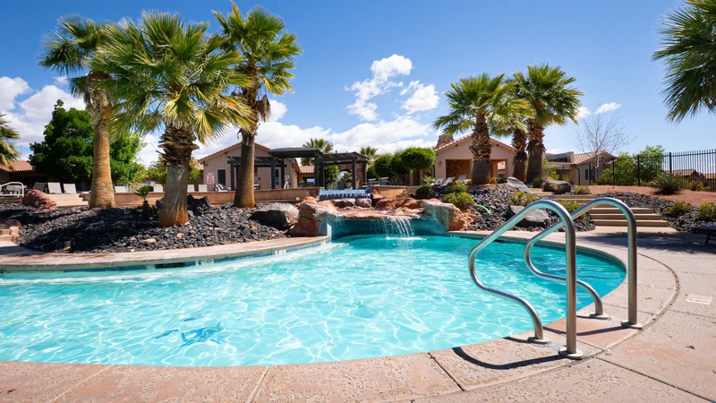 Upper Pool Slide & Hot Tub