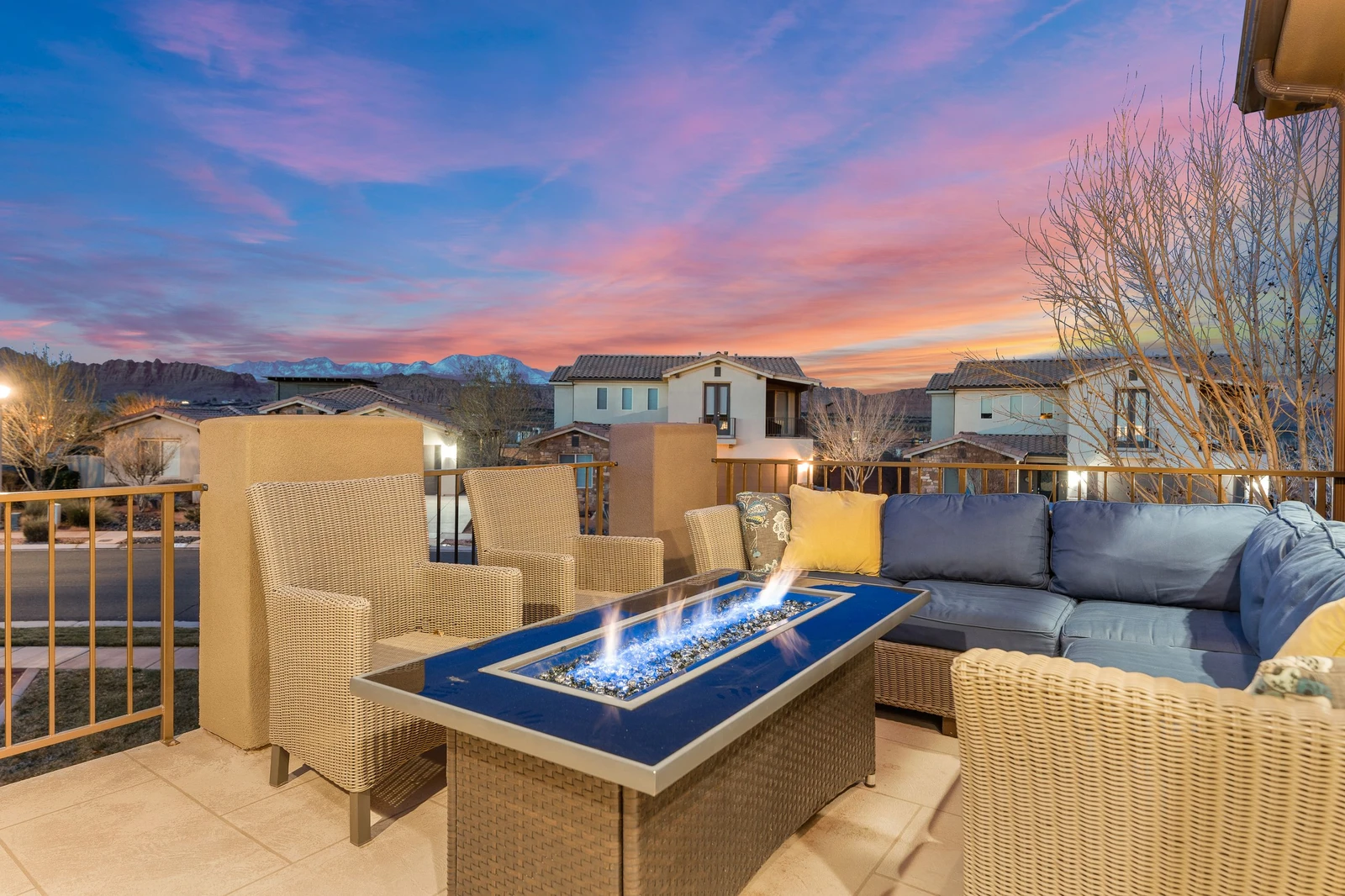 Evening Upper Patio at Dusk