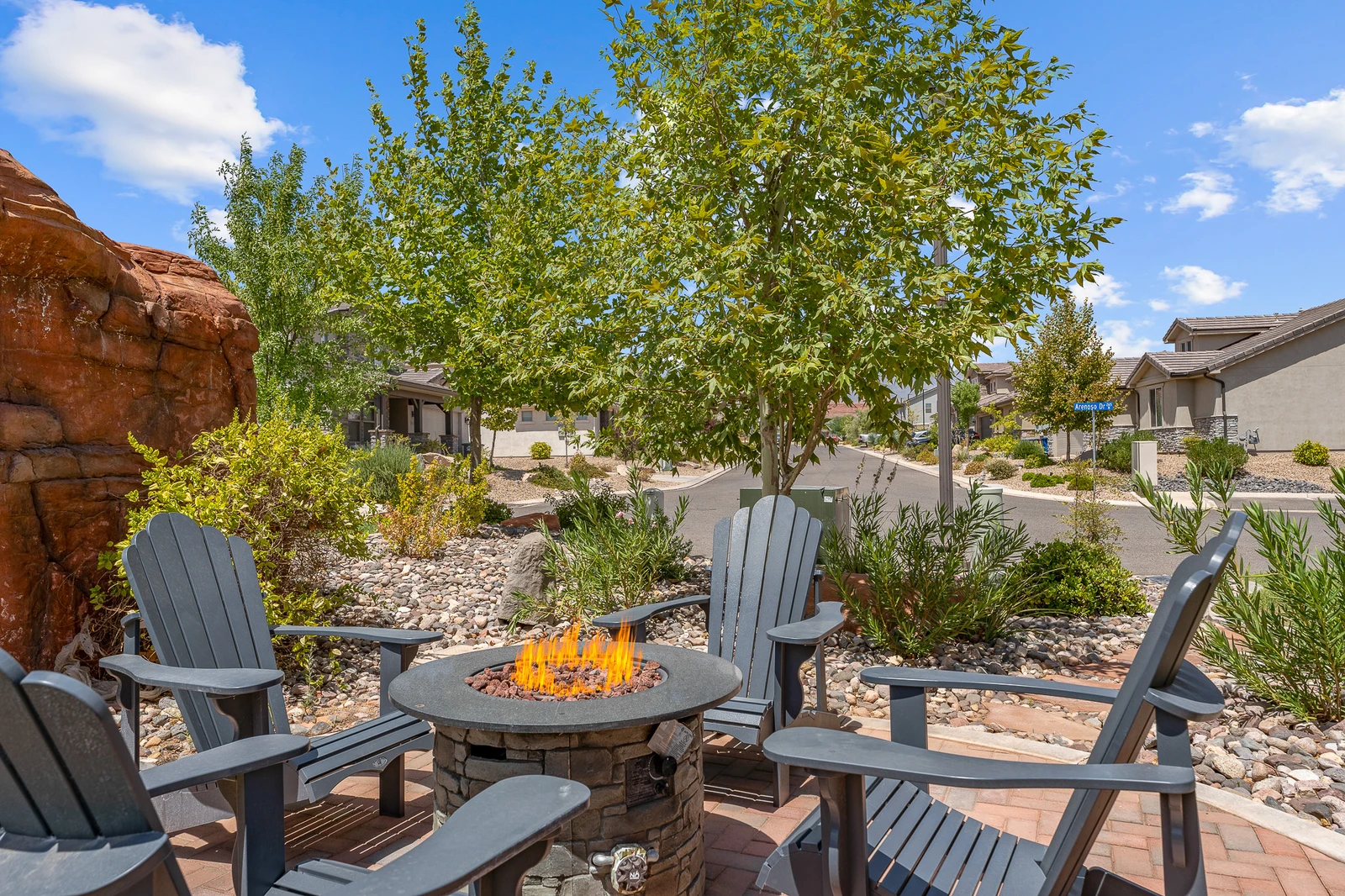 Backyard Firepit and Seating