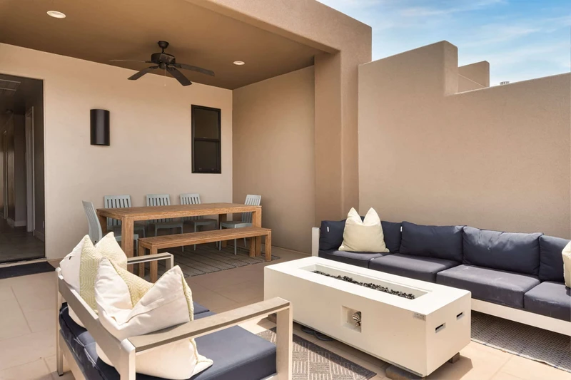 Balcony Fire Table with Seating