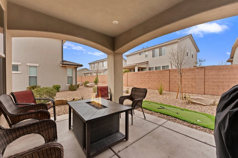 Patio with Fire Table