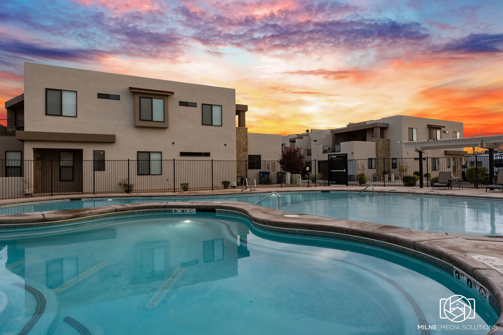 Community Pool at Dusk