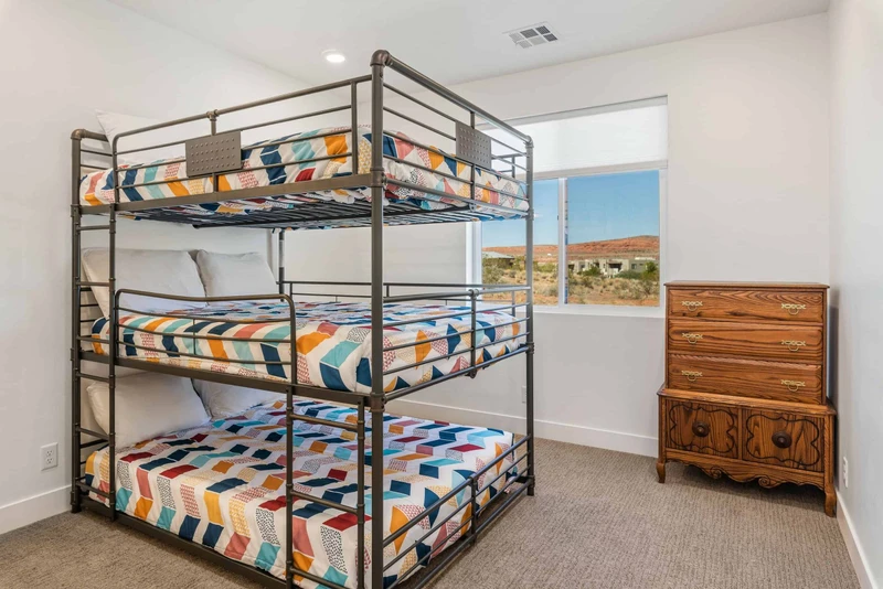 Bedroom 6 Bunk Room with Triple Full Bunk 2nd Level
