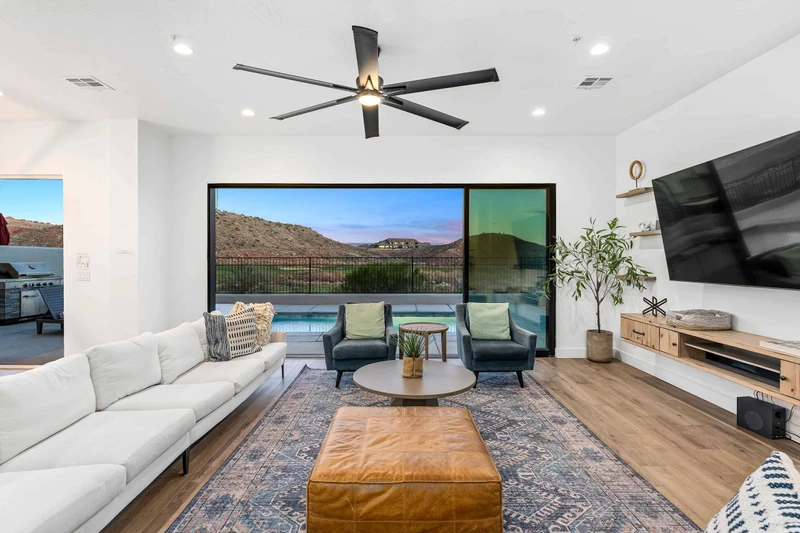 Living Room with View of Backyard