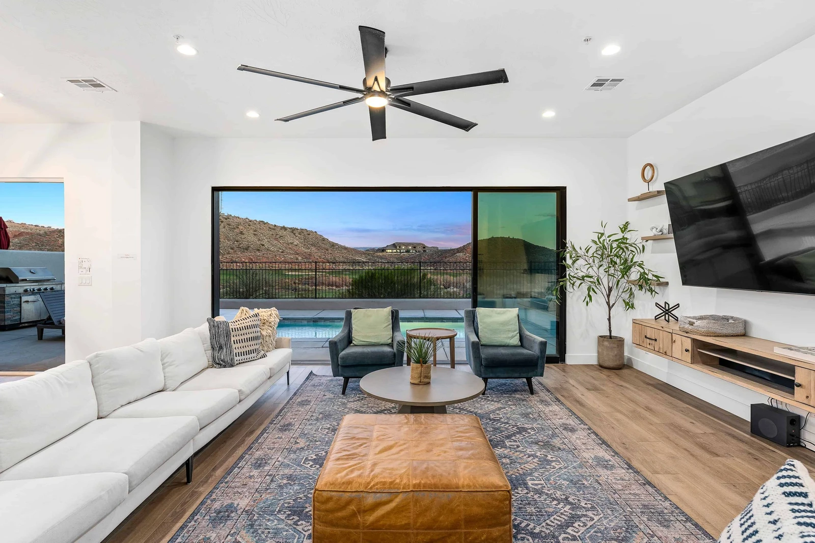 Living Room with View of Backyard