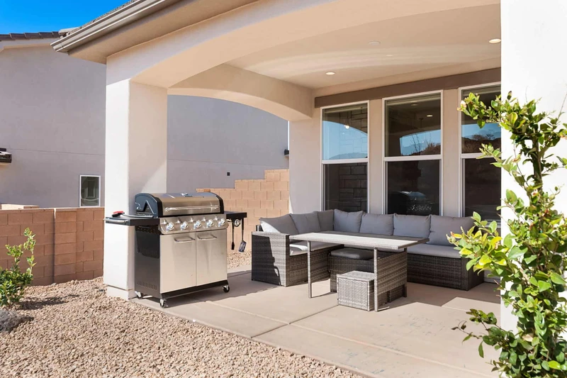 Back Patio with Sitting Area and BBQ