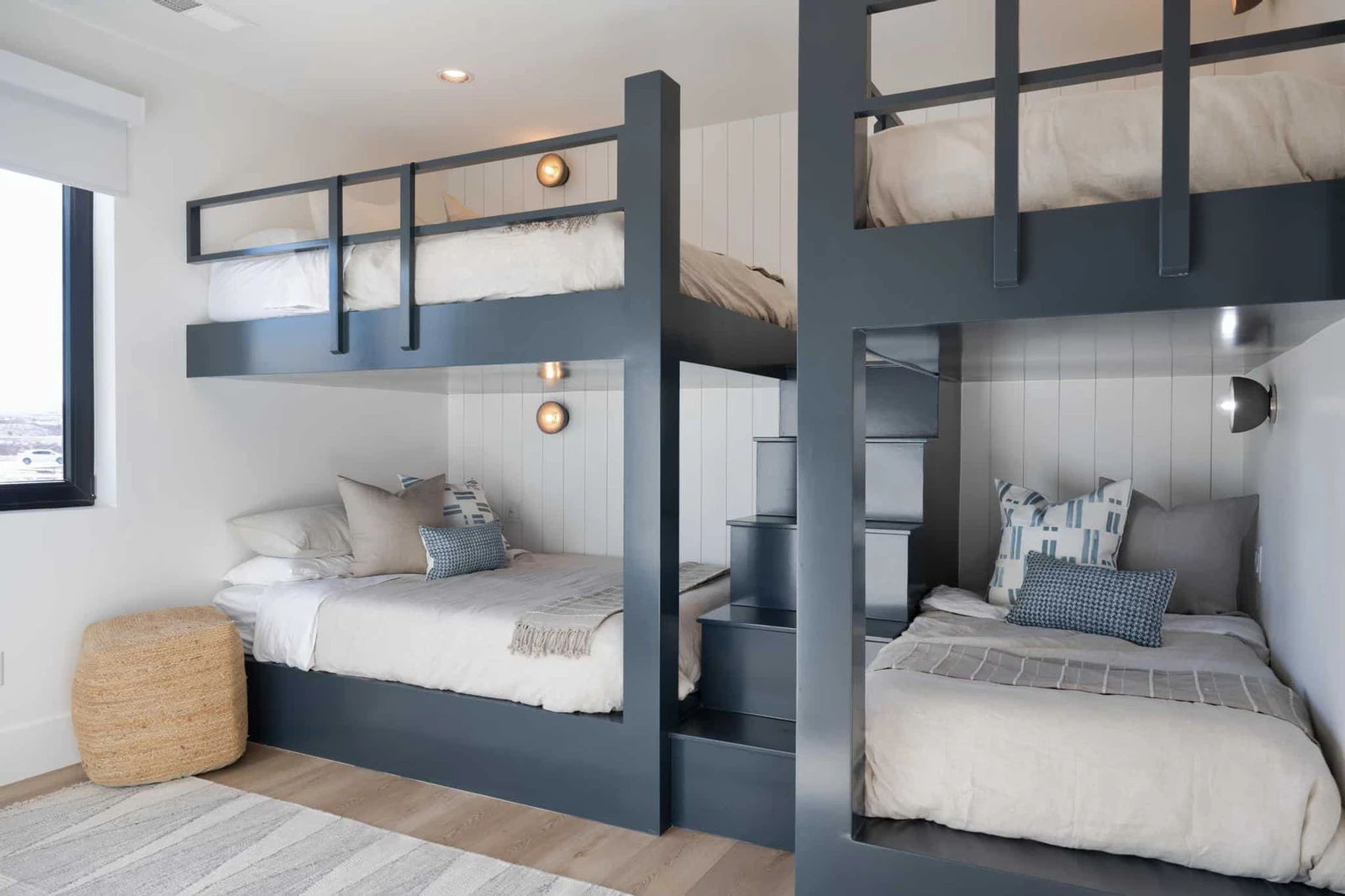 1 Twin/Twin Bunk and 1 Q/Q Bunk