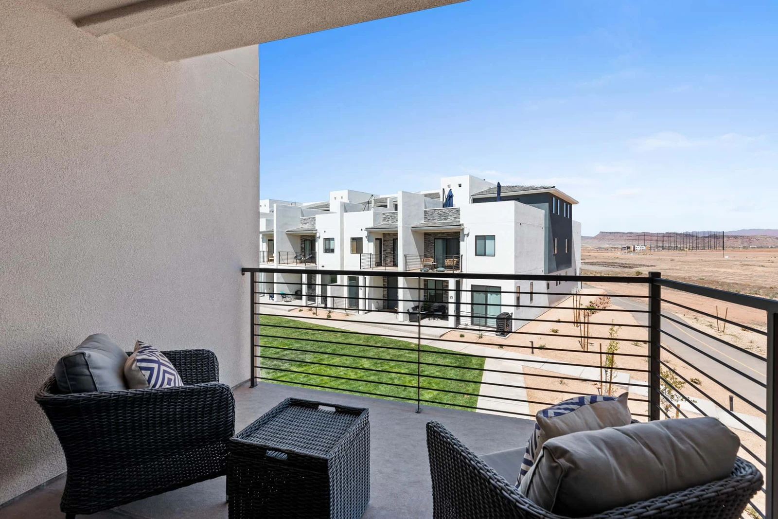 Balcony Overlooking Grass Area