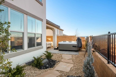 Backyard and Private Hot Tub