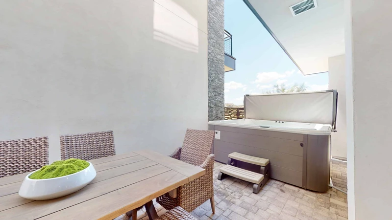 Patio with Private Hot Tub