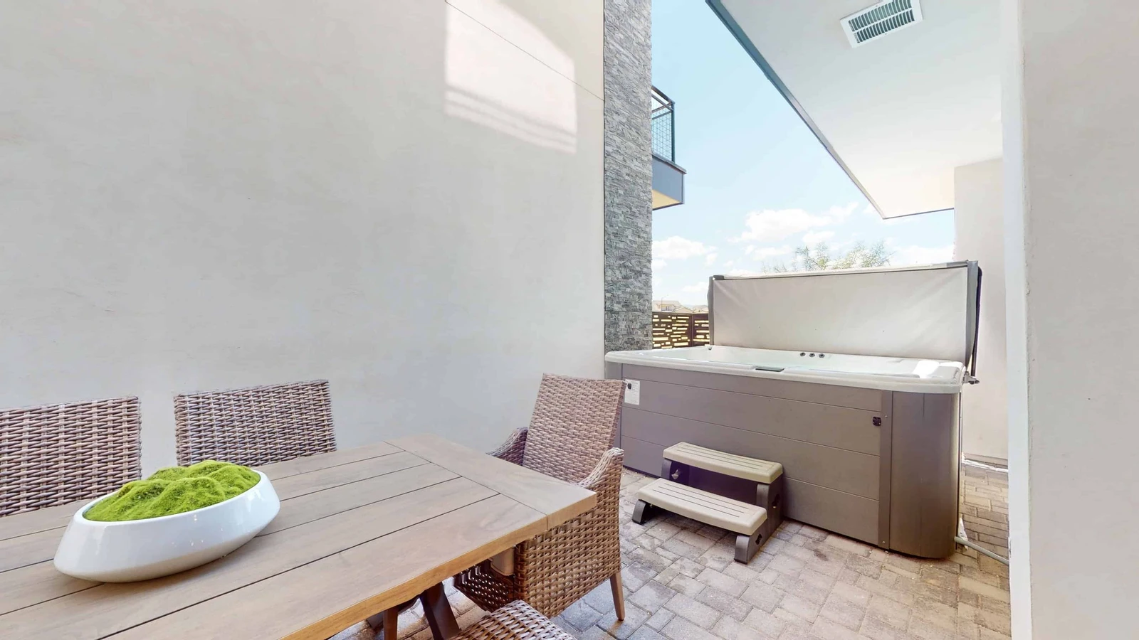 Patio with Private Hot Tub