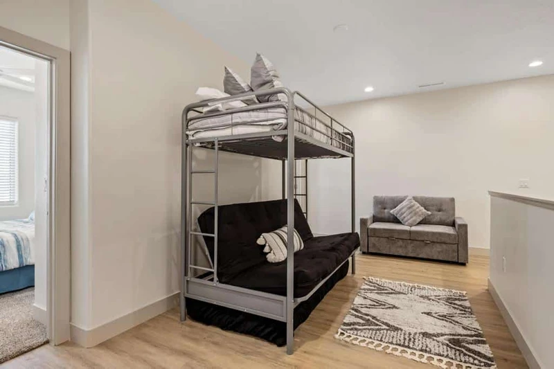 Loft Area 2 Full Sleeper Sofas and Twin Bunk