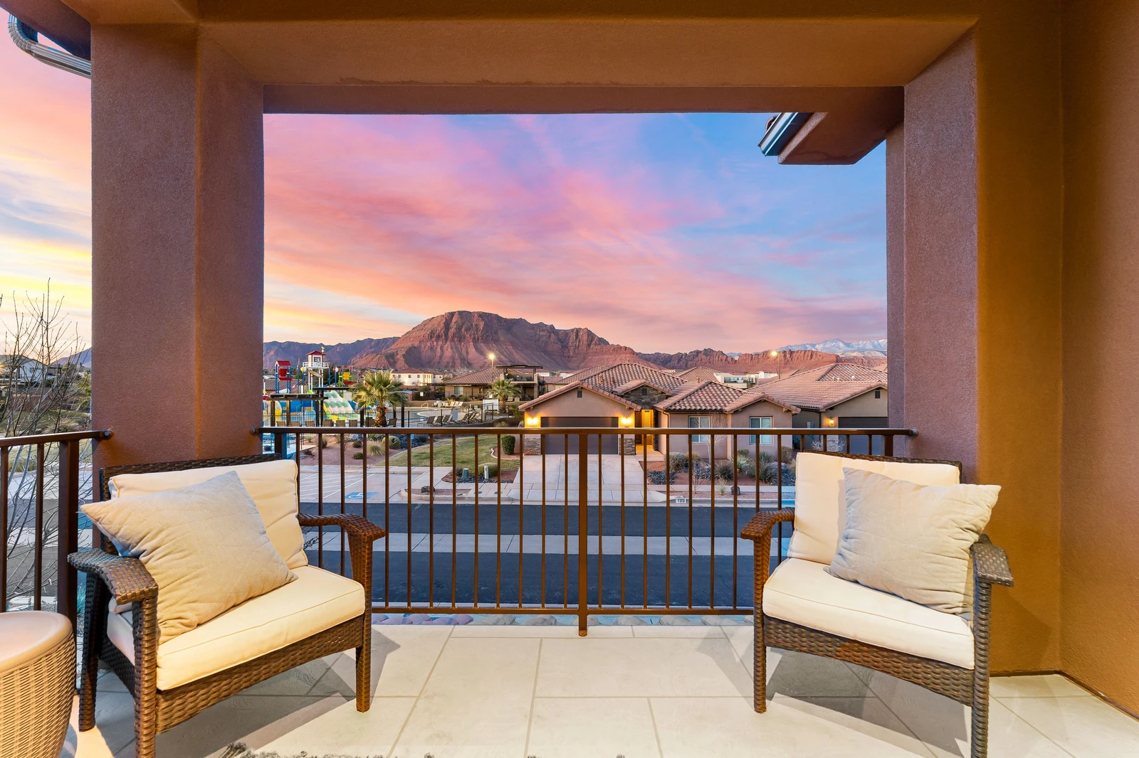 Upper Patio at Dusk