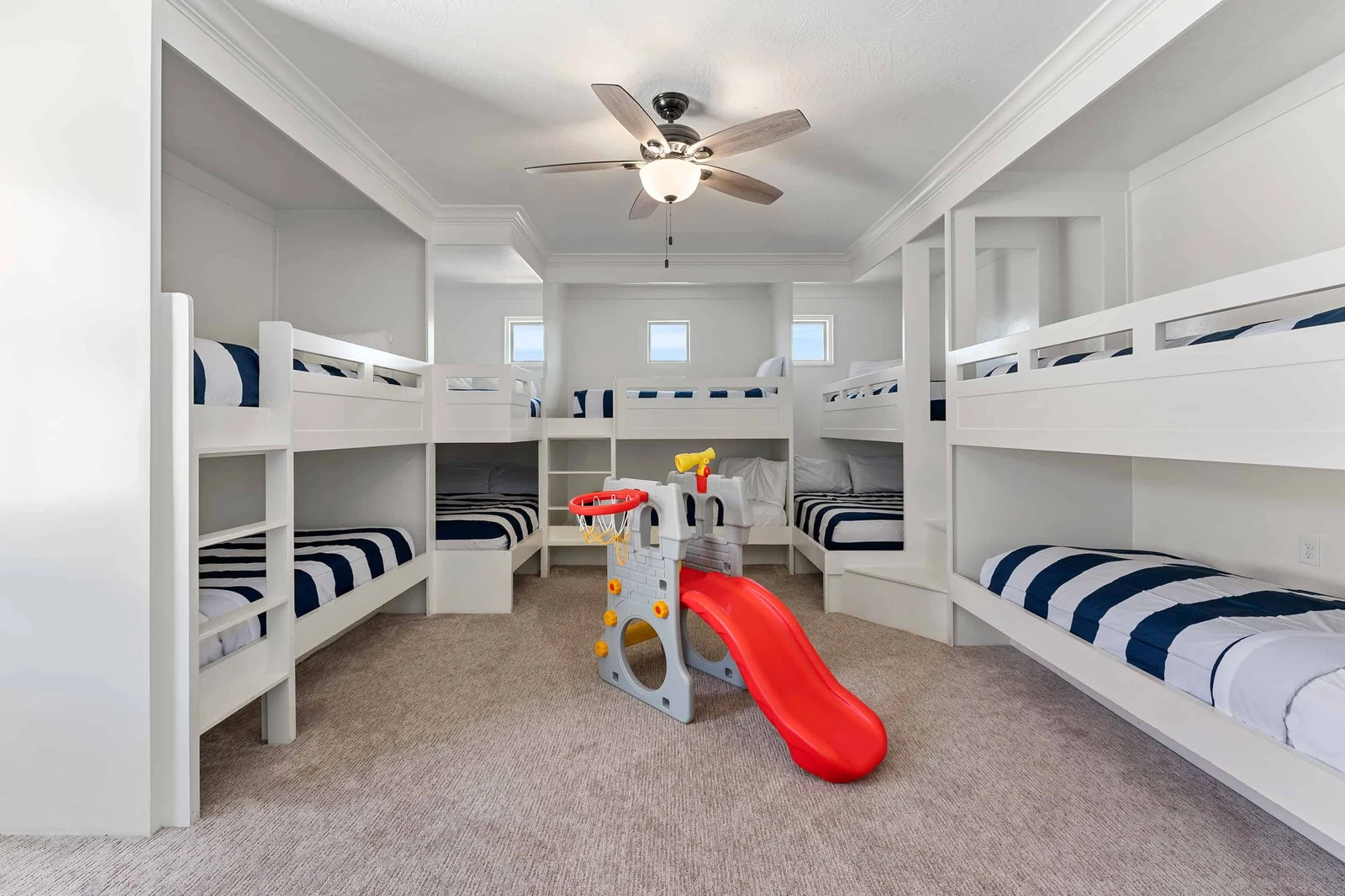 Twin / Full Bunk, Full / Full Bunk, 3 Twin / Twin Bunk Room