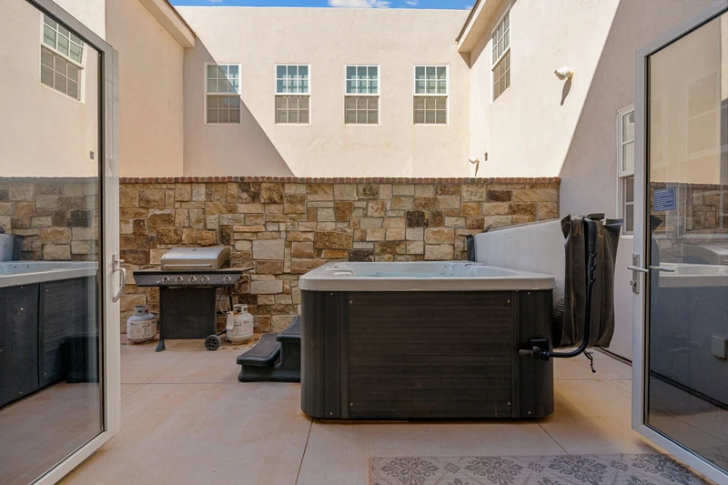 Patio and Private Hot Tub
