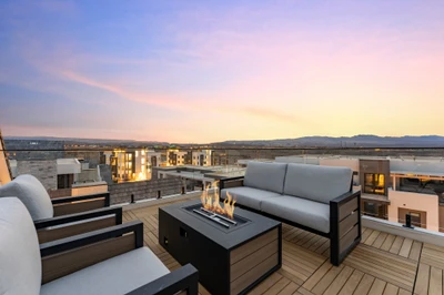 Deck Seating and Fire Table