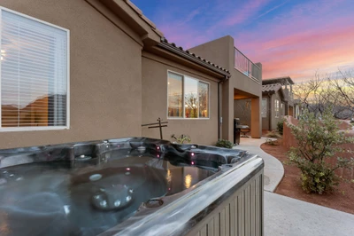 Evening Patio with Private Hot Tub