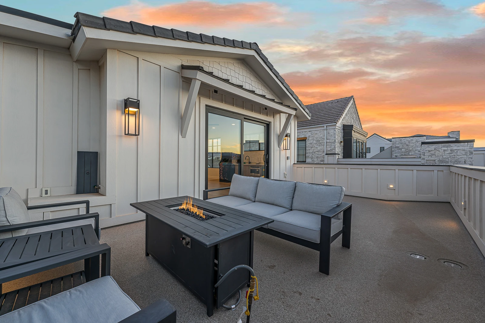 Fire Table and Outdoor Seating