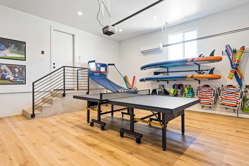 Climate Controlled Garage Game Room