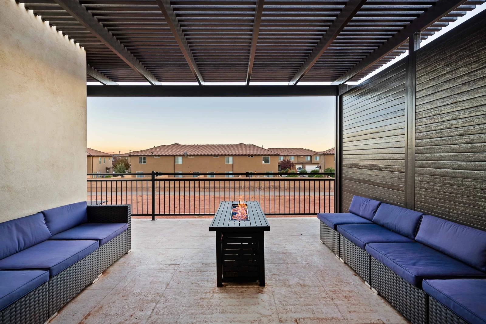 Balcony Seating with Fire Table