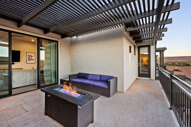 Balcony Seating with Fire Table