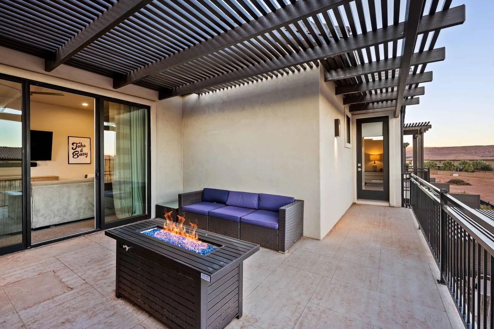 Balcony Seating with Fire Table