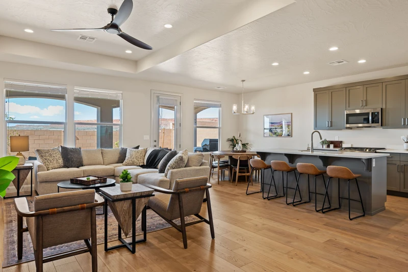 Living Room + Kitchen