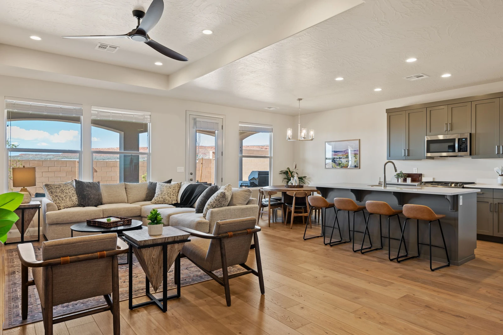 Living Room + Kitchen