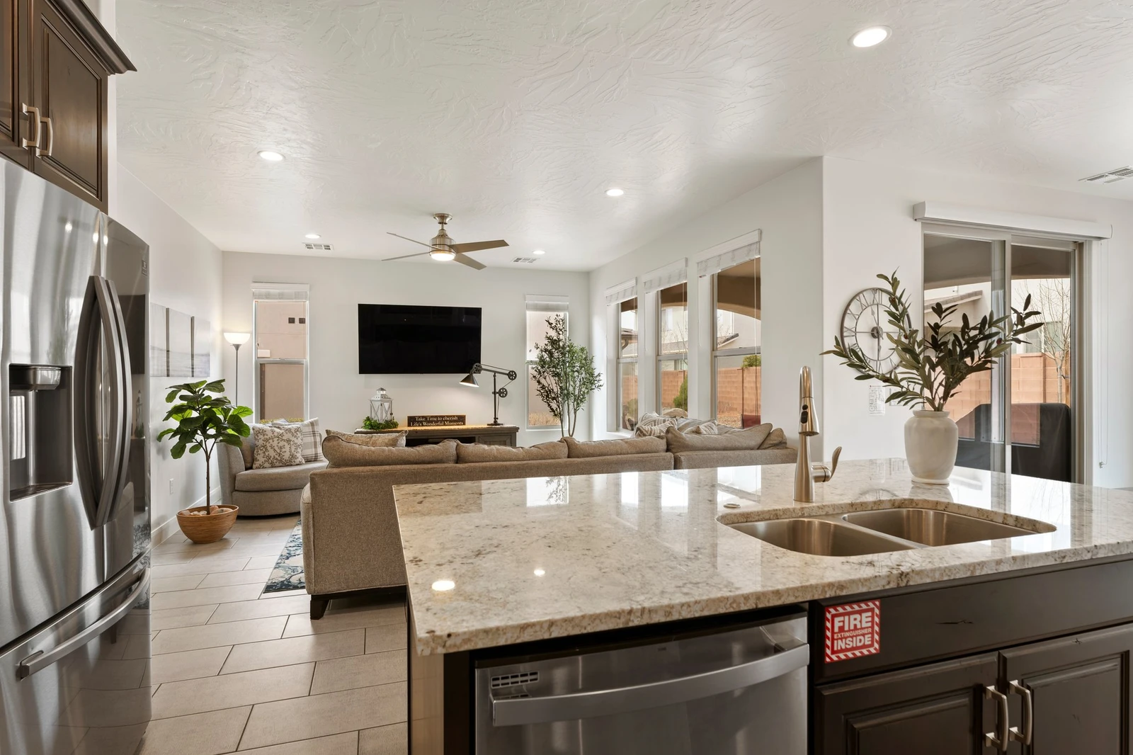 House 1 Kitchen and Living Room