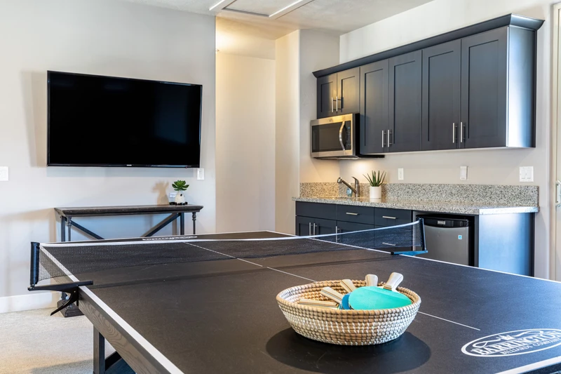 Ping Pong Table and Kitchenette