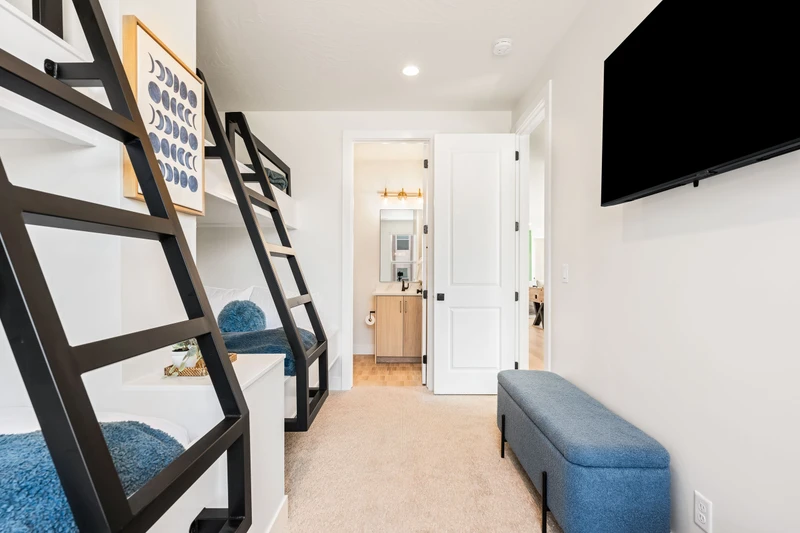 2 Twin/Double Bunks, 1 Twin Trundle