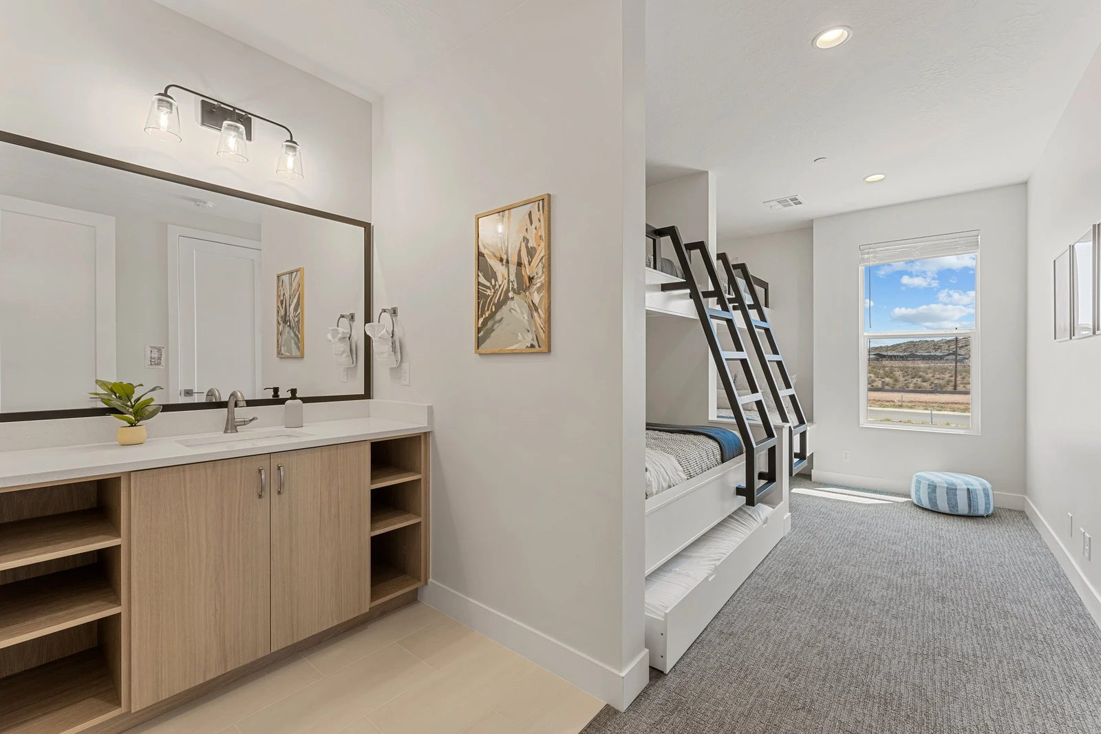 2 Twin/Double Bunks + Twin Trundle