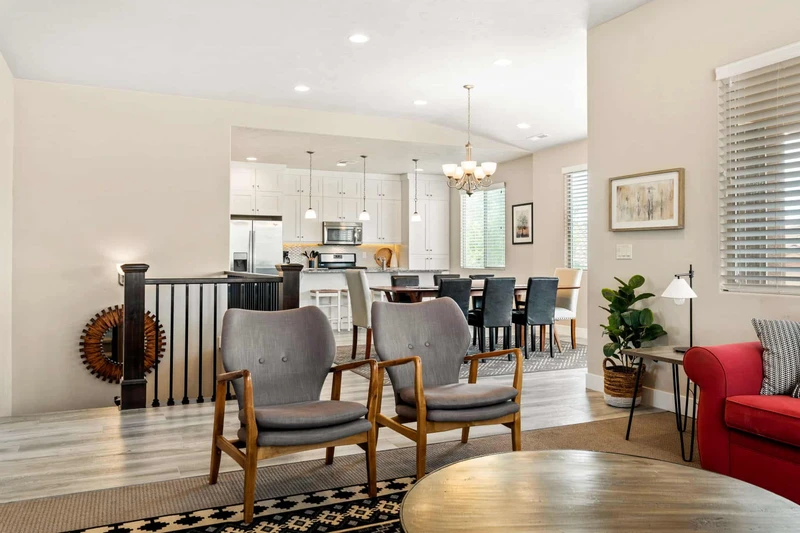 Unit 2 Living and Kitchen Rooms