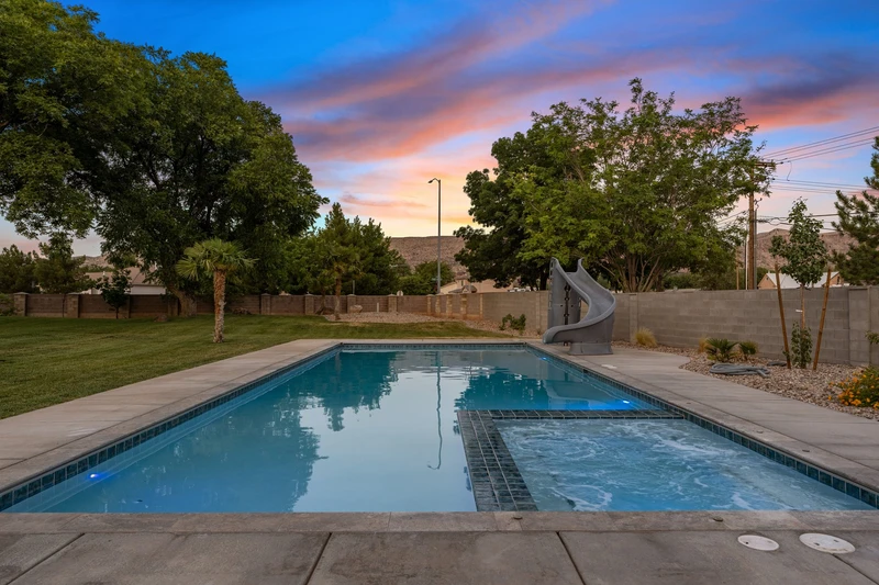 Private Pool at Dusk