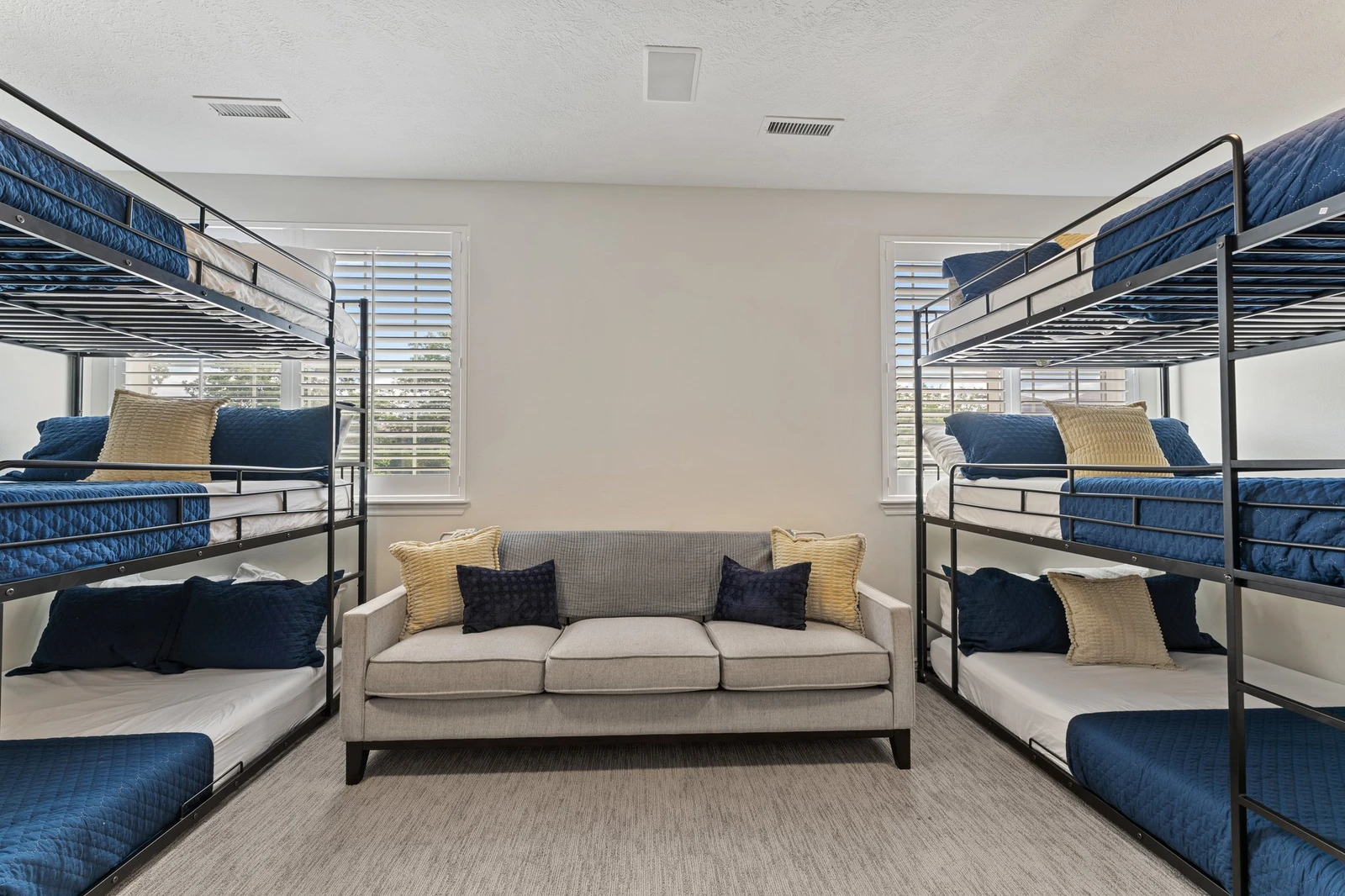 2 Double/Double/Double Bunk Beds