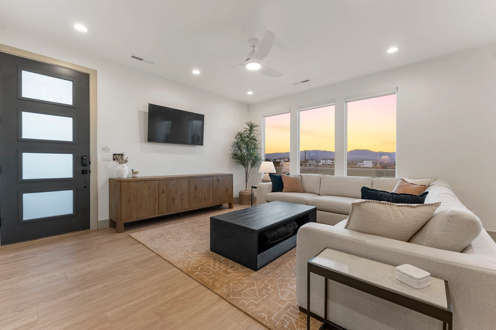 Living Room at Sunset