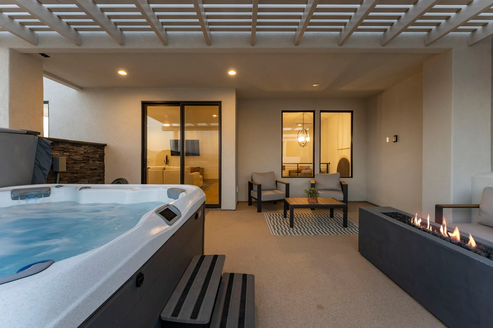 Private Hot Tub at Sunset
