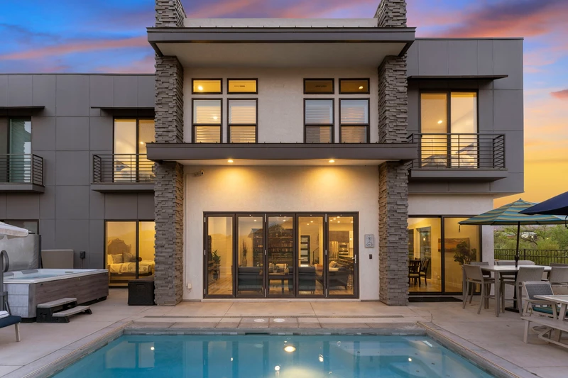 Private Pool at Sunset
