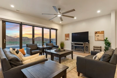 Living Room at Sunset