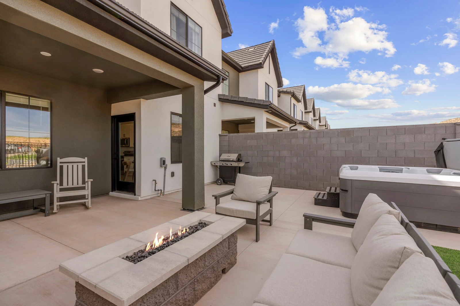 Fire Table + Outdoor Seating