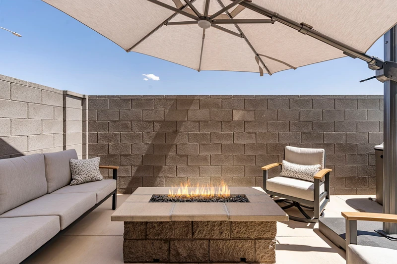 Outdoor Seating + Fire Table