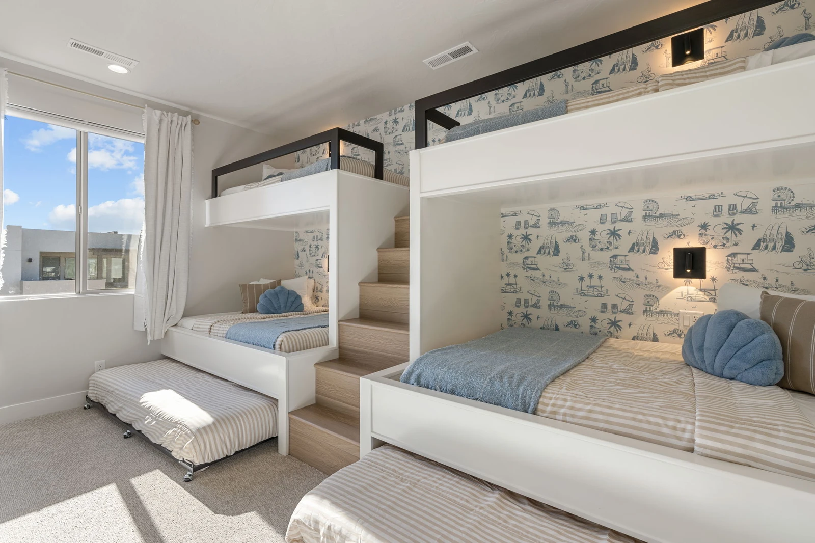 2 Twin/Double Bunks + 2 Twin Trundles