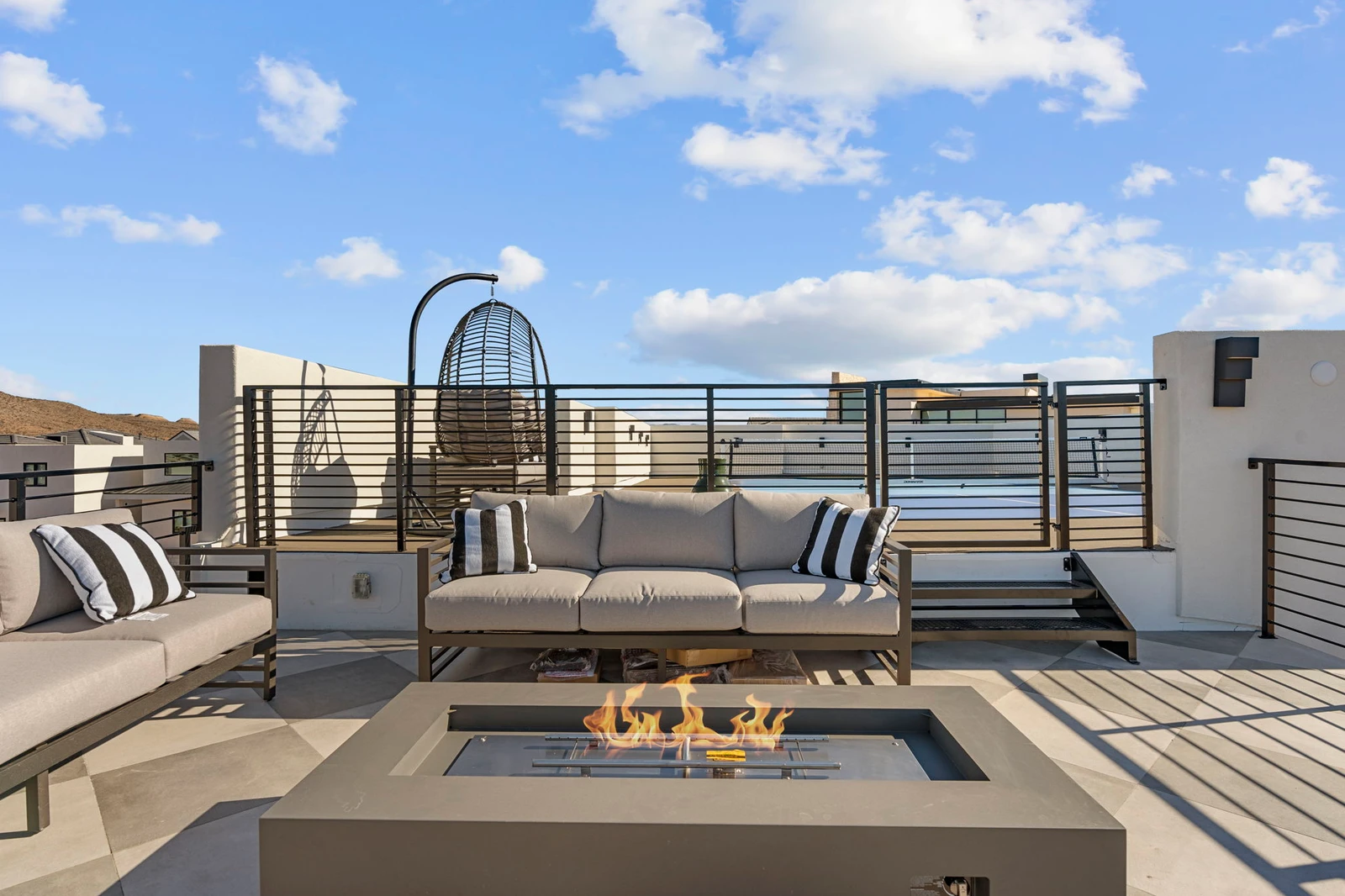 Rooftop Seating + Fire Table