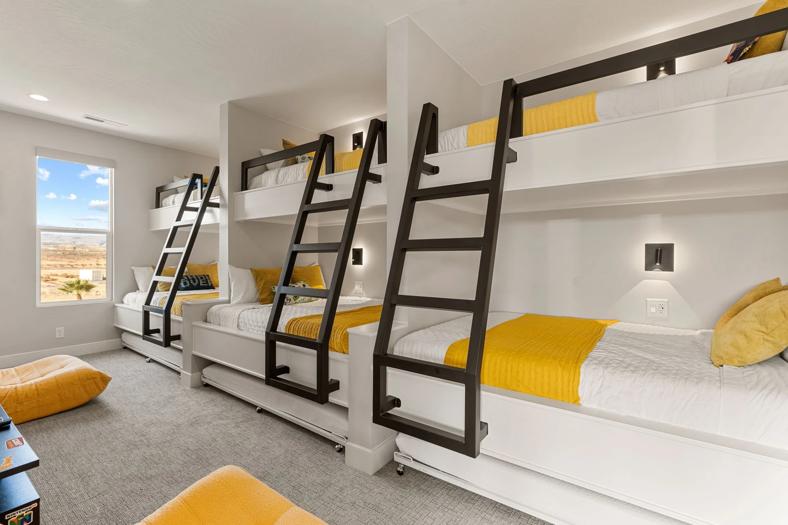 3 Twin/Double Bunks + 3 Twin Trundles