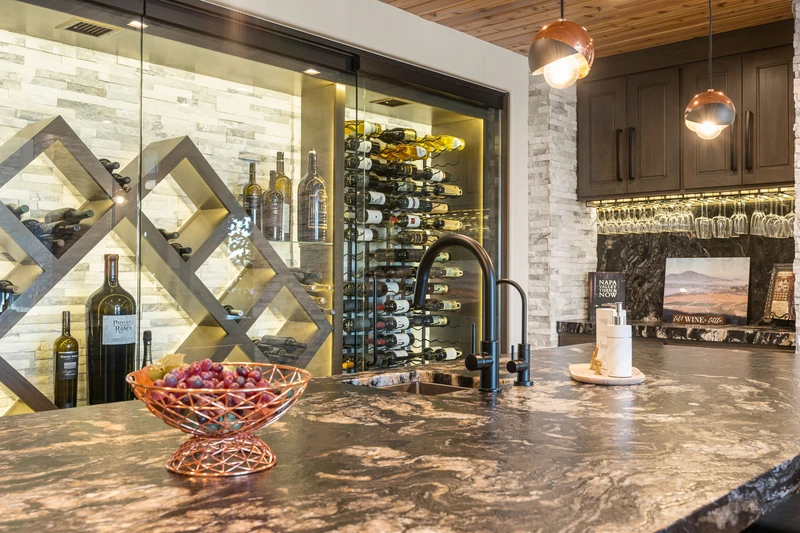 Decorative wine cellar. guest access not permitted